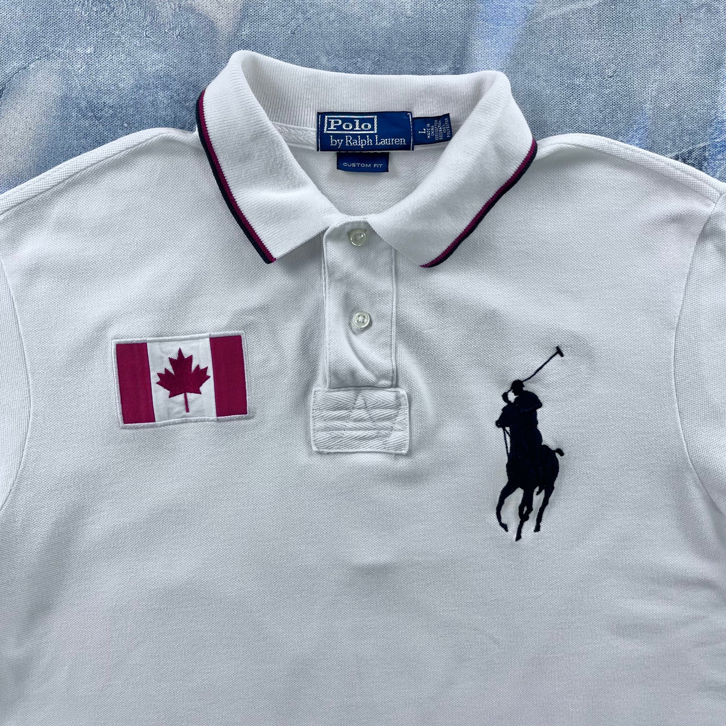 Vintage Polo Ralph Lauren Canada Big Pony Polo Shirt L