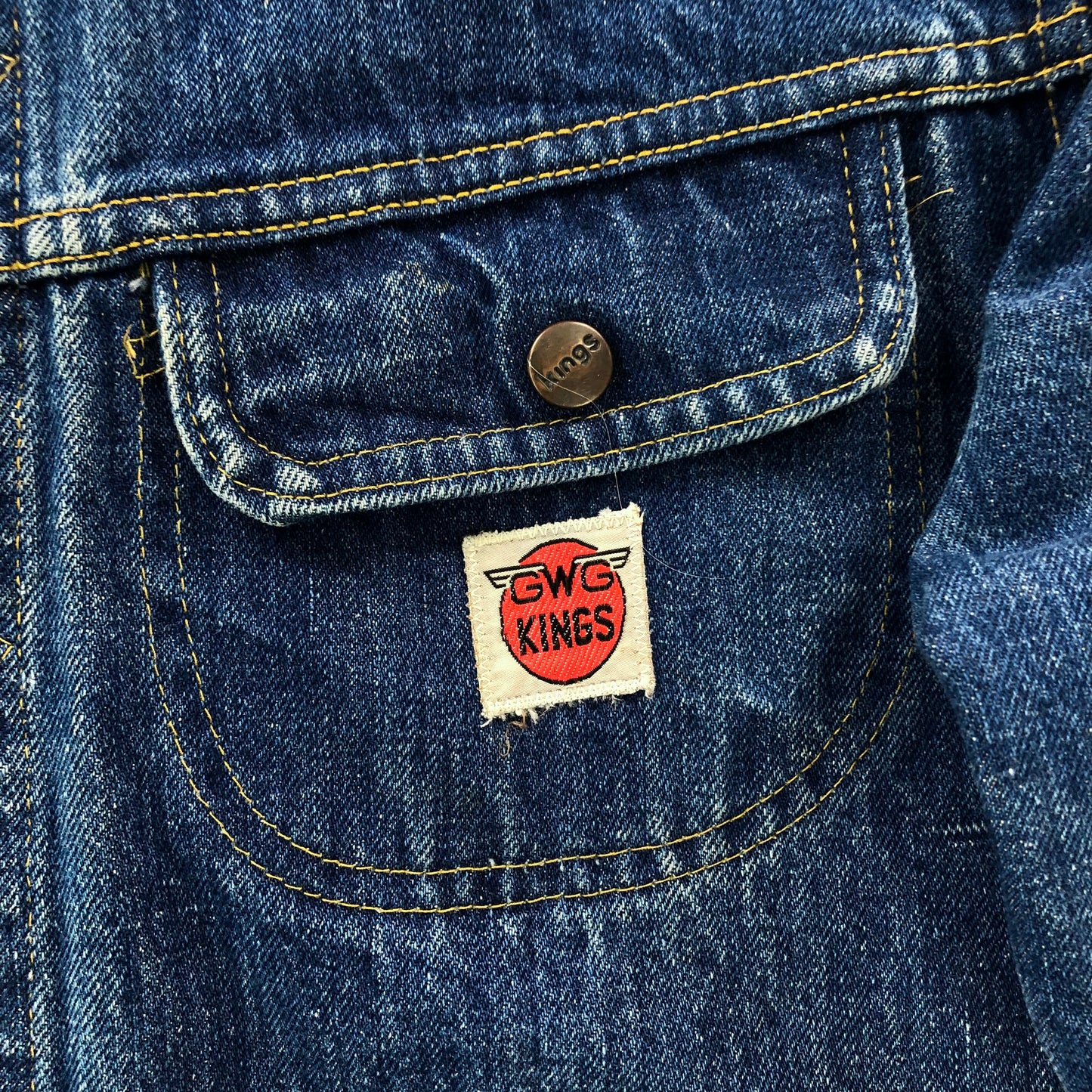 Vintage 60s Great Western Garment Kings Denim Button Jacket L