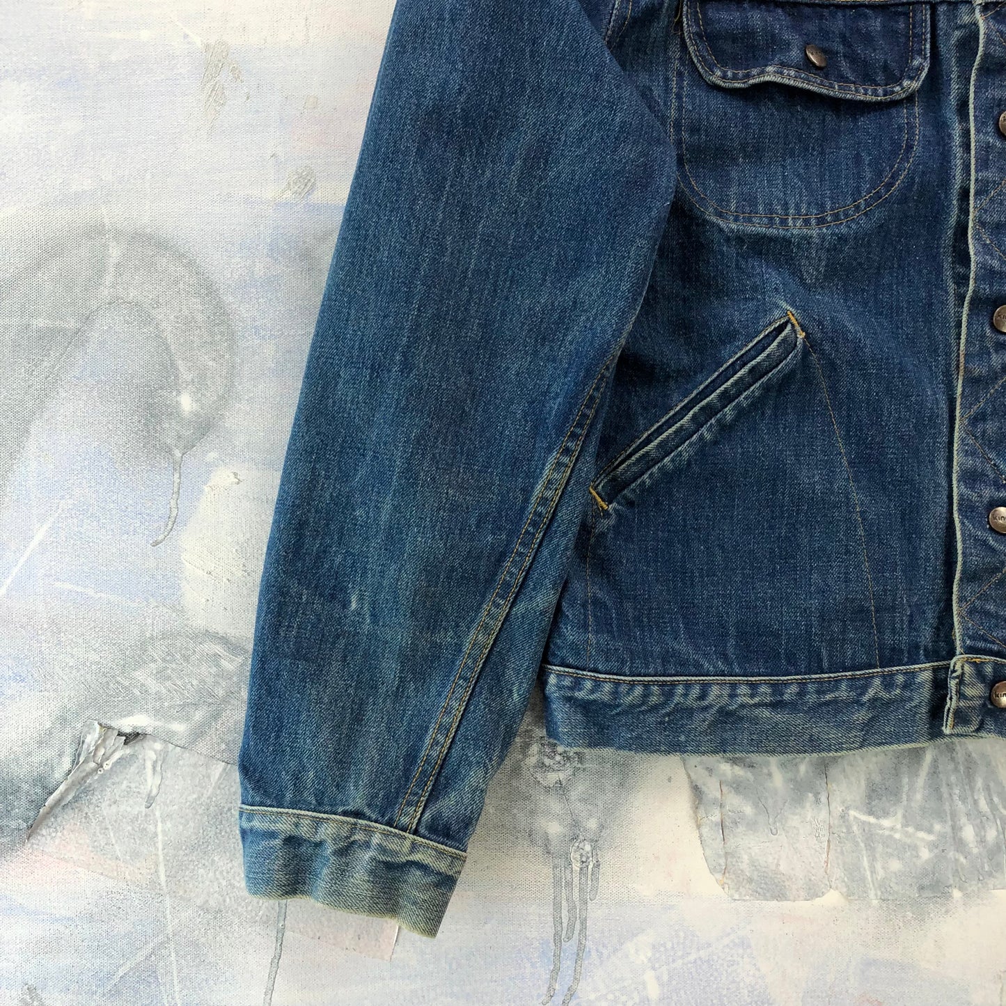 Vintage 60s Great Western Garment Kings Denim Button Jacket L