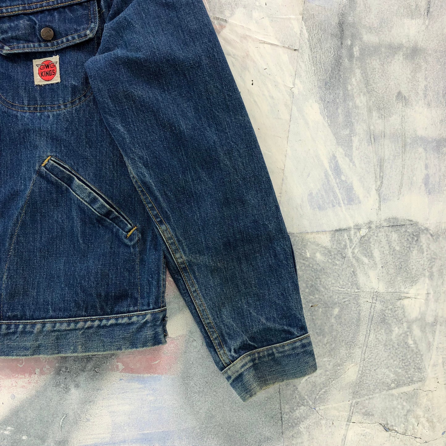 Vintage 60s Great Western Garment Kings Denim Button Jacket L