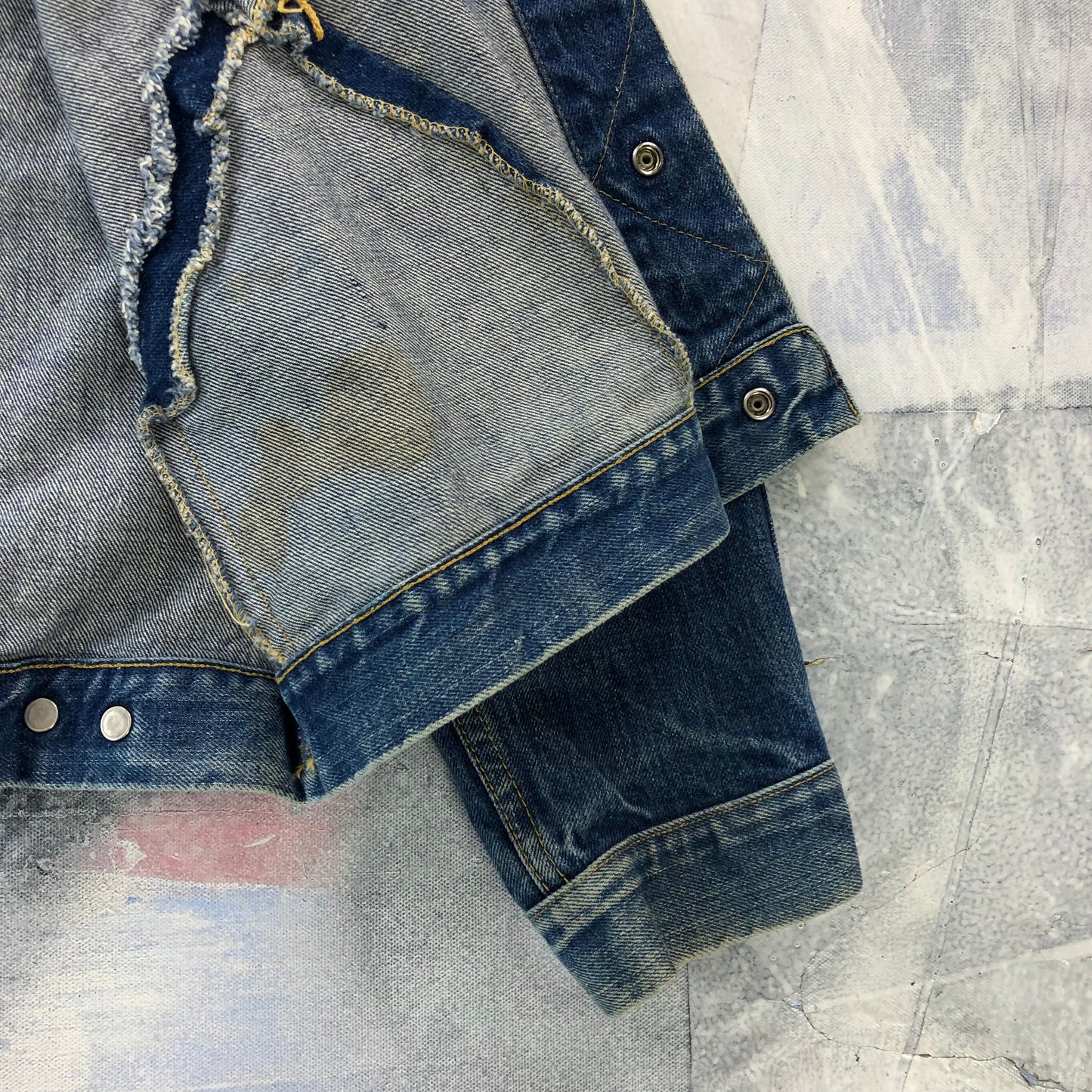 Vintage 60s Great Western Garment Kings Denim Button Jacket L