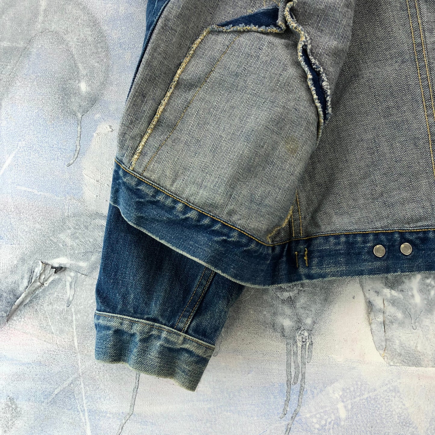 Vintage 60s Great Western Garment Kings Denim Button Jacket L