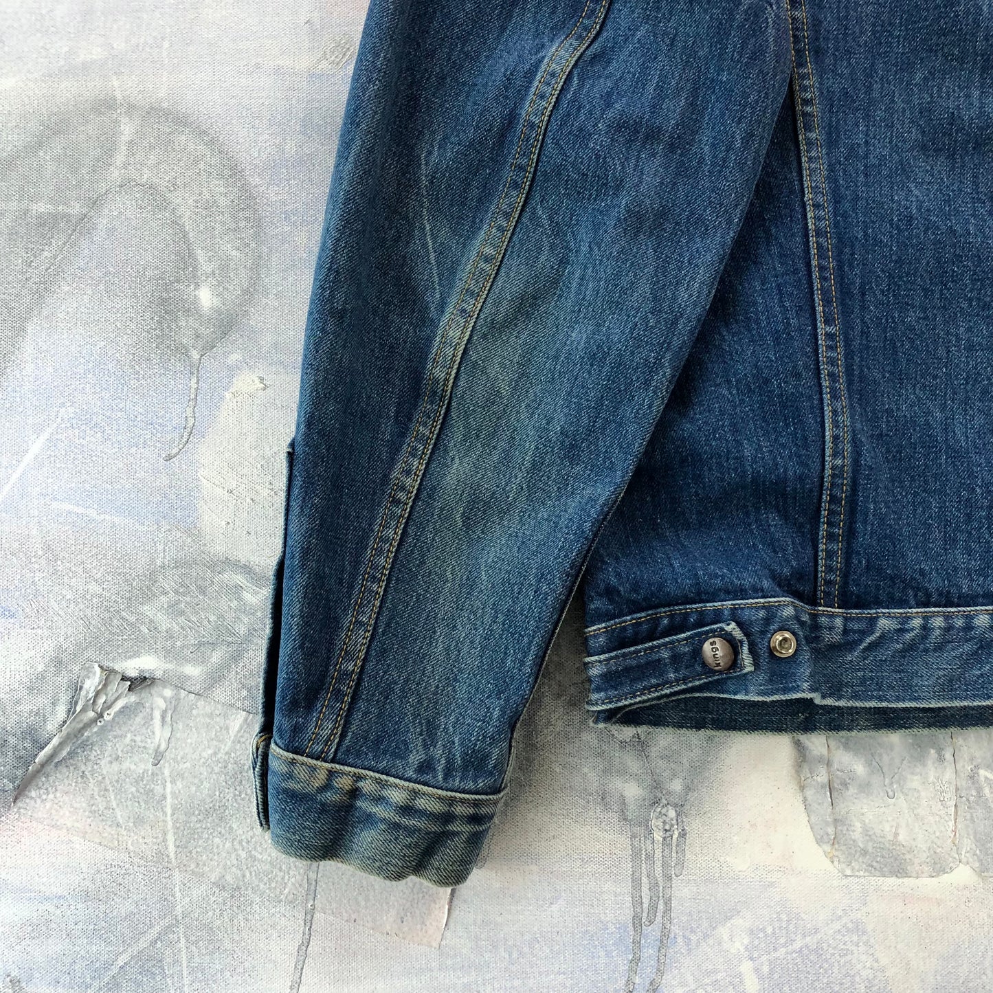 Vintage 60s Great Western Garment Kings Denim Button Jacket L
