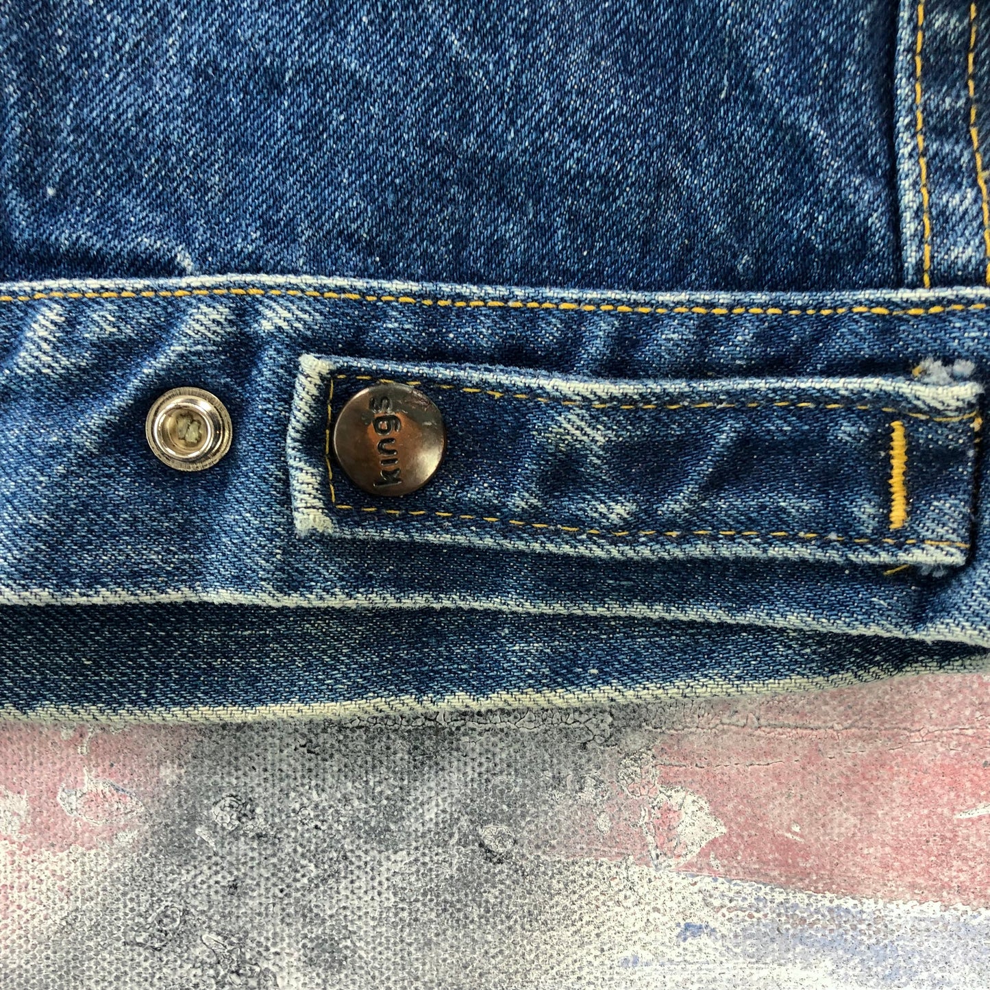 Vintage 60s Great Western Garment Kings Denim Button Jacket L
