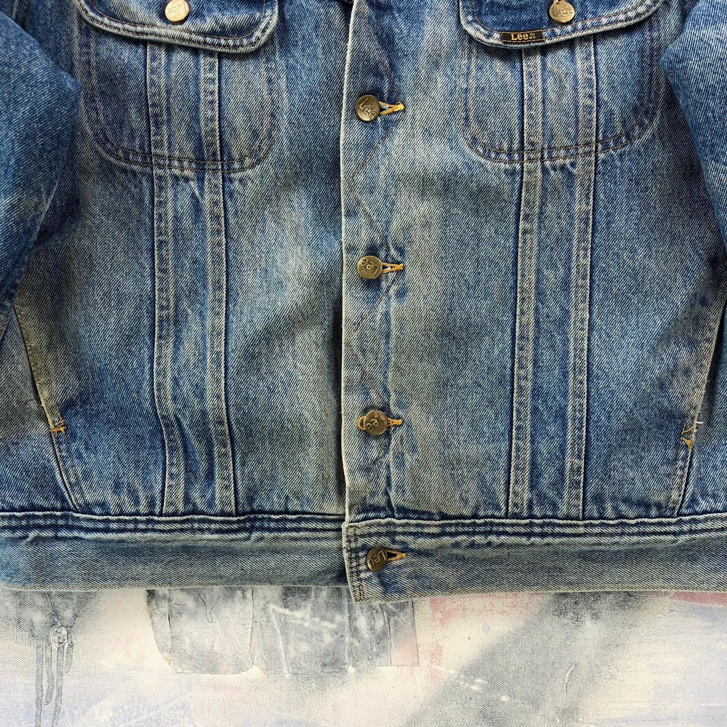 Vintage Lee Storm Rider Sherpa Lined Denim Button Jacket L