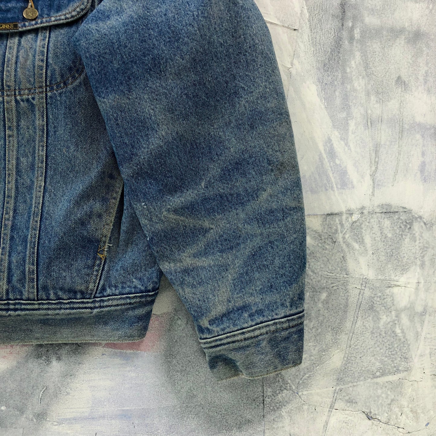 Vintage Lee Storm Rider Sherpa Lined Denim Button Jacket L