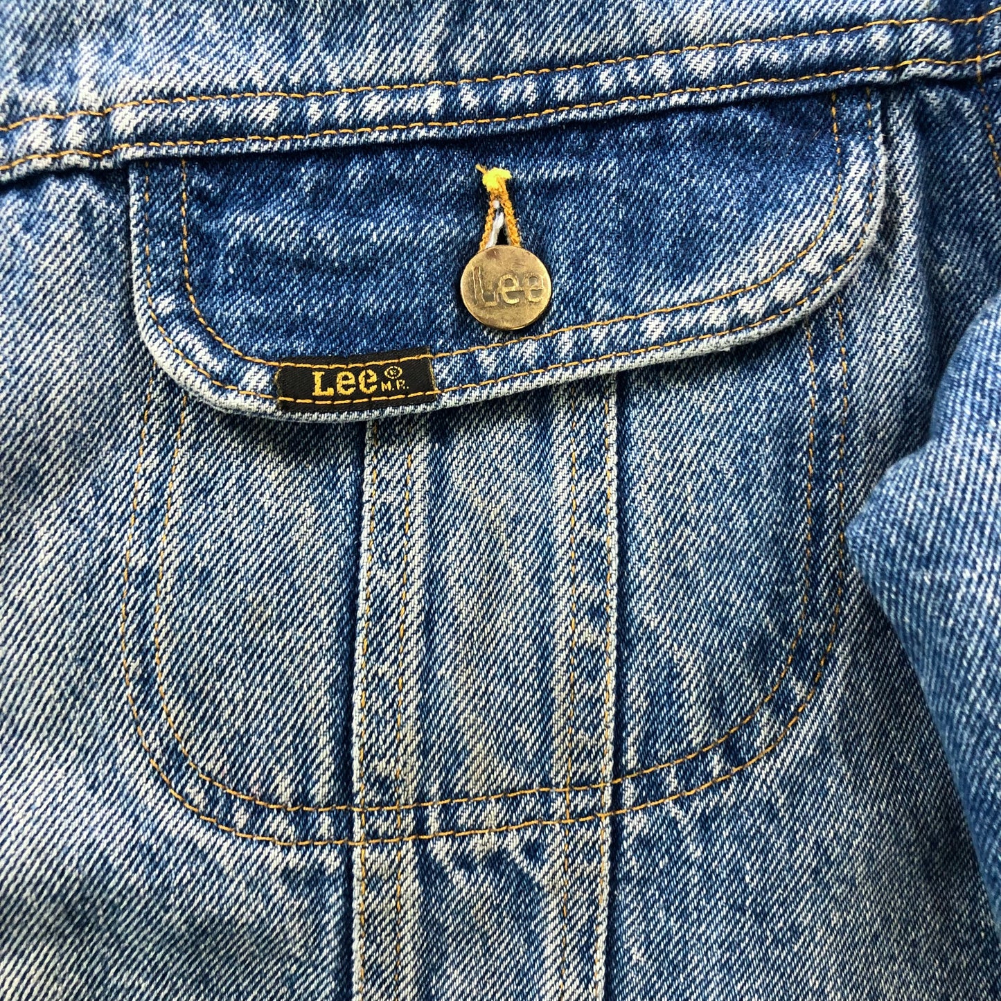 Vintage Lee Storm Rider Sherpa Lined Denim Button Jacket L