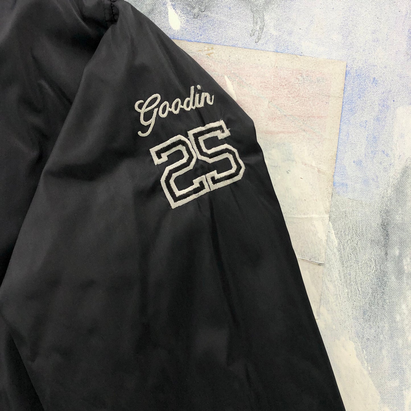 Vintage Derori Auckland New Zealand Quilted Lined Satin Bomber Button Jacket L