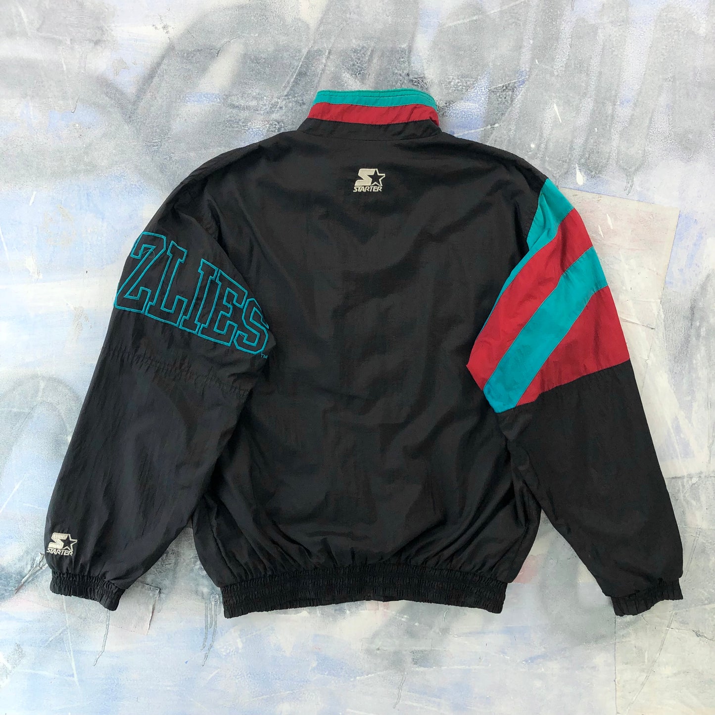 Vintage 90s Starter NBA Vancouver Grizzlies Windbreaker Zip Jacket M