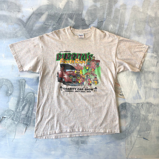 4th Annual Burritos Fiesta Run Retro USA T Shirt XL