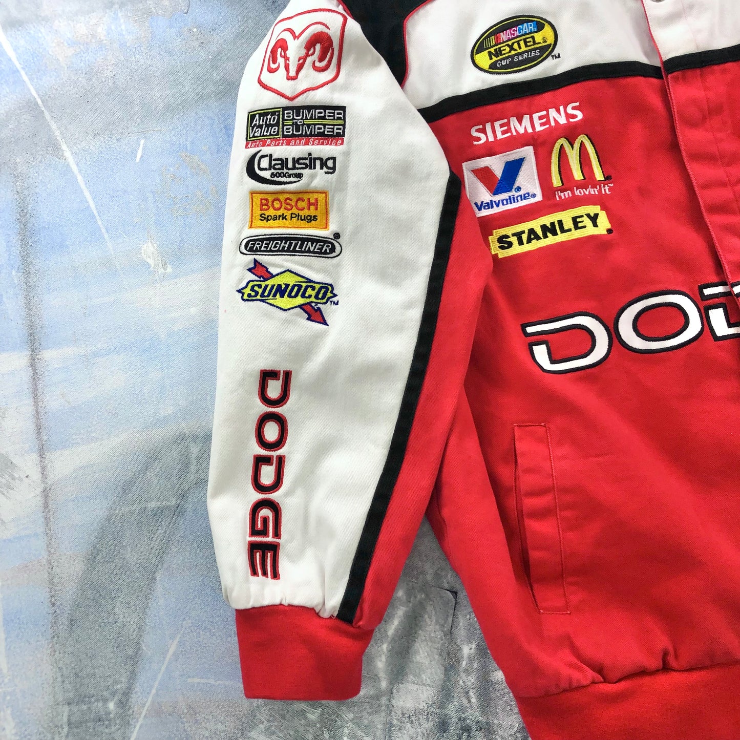Vintage JH Design Dodge Nascar Kasey Kane 9 Racing Zip Jacket XXL
