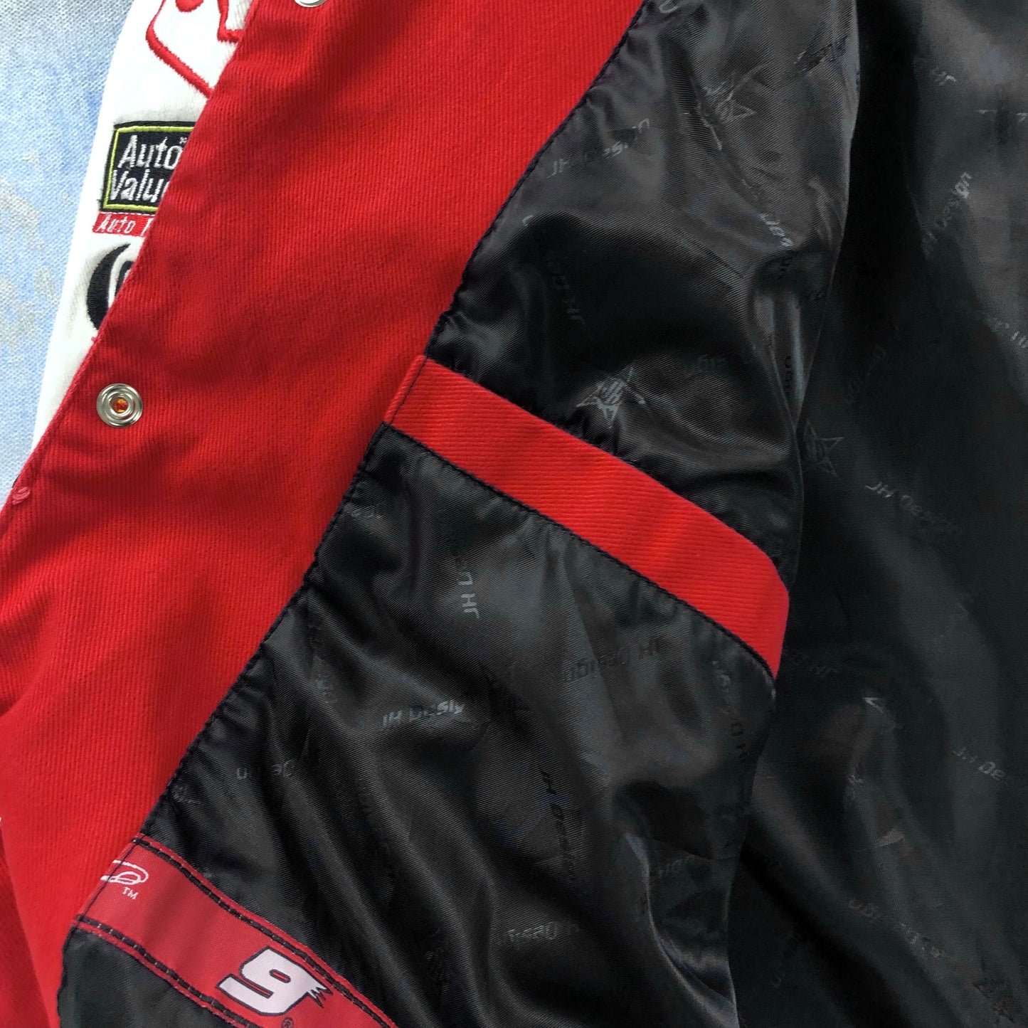 Vintage JH Design Dodge Nascar Kasey Kane 9 Racing Zip Jacket XXL