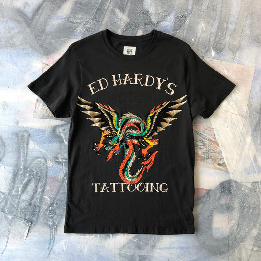 Ed Hardys Tattooing Rhinestone T Shirt M