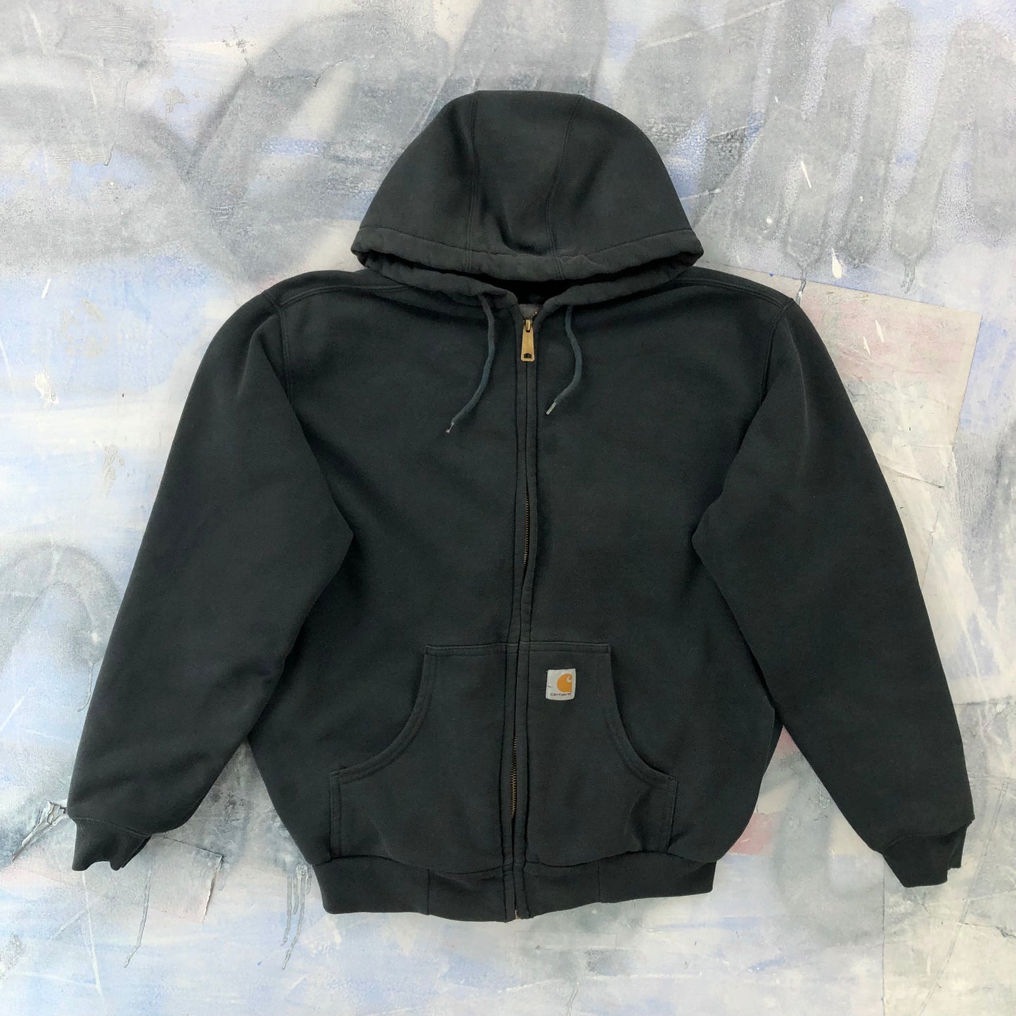 Vintage Carhartt Thermal Lined Zip Hoodie Sweatshirt M