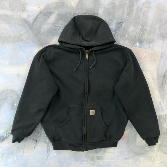 Vintage Carhartt Thermal Lined Zip Hoodie Sweatshirt M