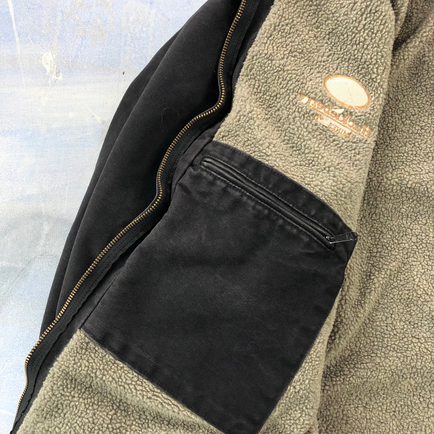 Vintage Cahartt J141 Sherpa Lined Hooded Zip Workwear Jacket XL