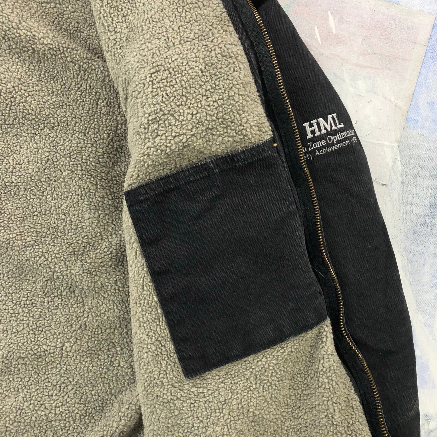 Vintage Cahartt J141 Sherpa Lined Hooded Zip Workwear Jacket XL