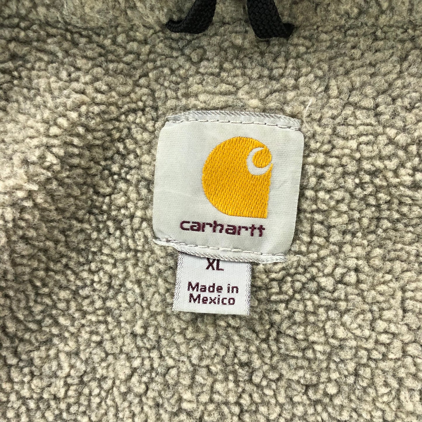 Vintage Cahartt J141 Sherpa Lined Hooded Zip Workwear Jacket XL