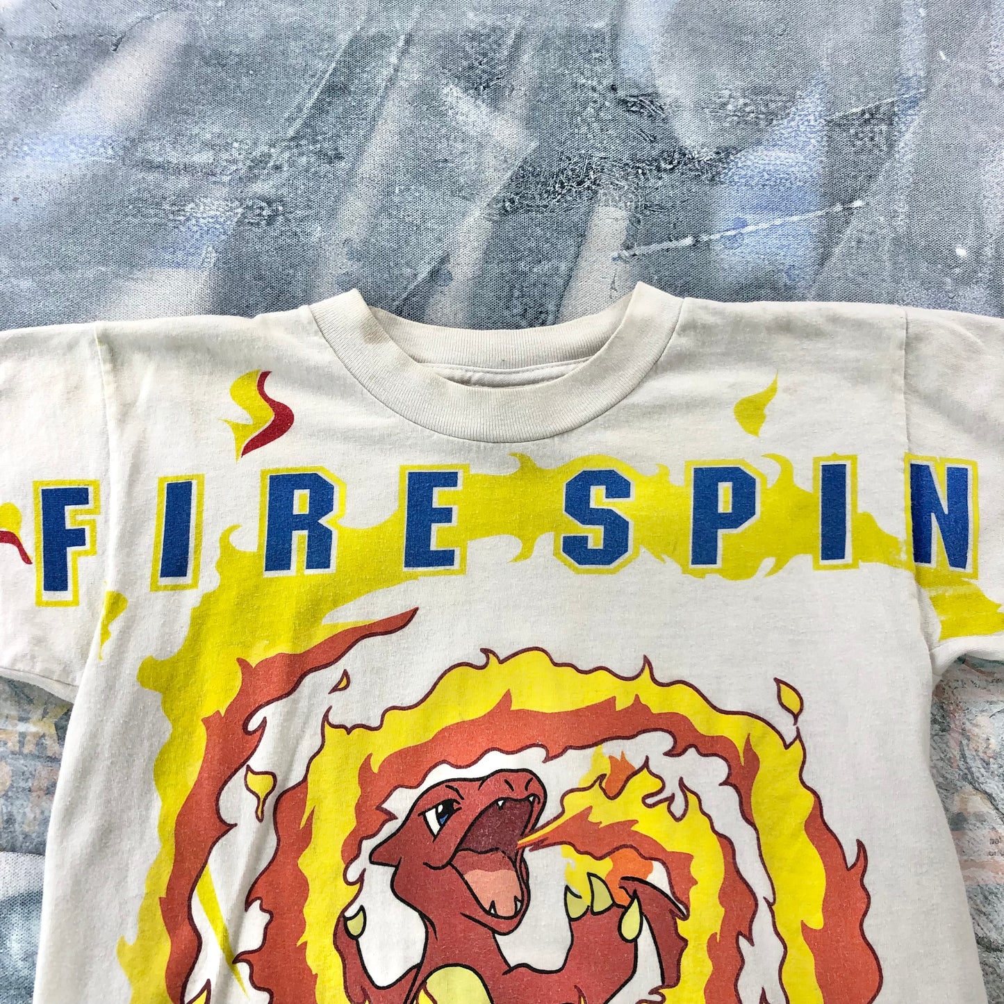 Vintage Nintendo Pokemon Fire Spin Charmeleon 05 T Shirt M
