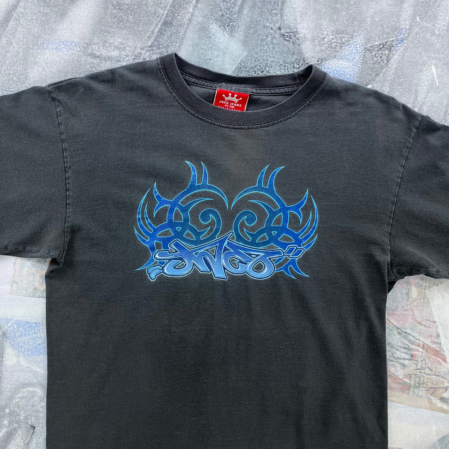Vintage Y2K USA JNCO Jeans Tribal Long Sleeve T Shirt L