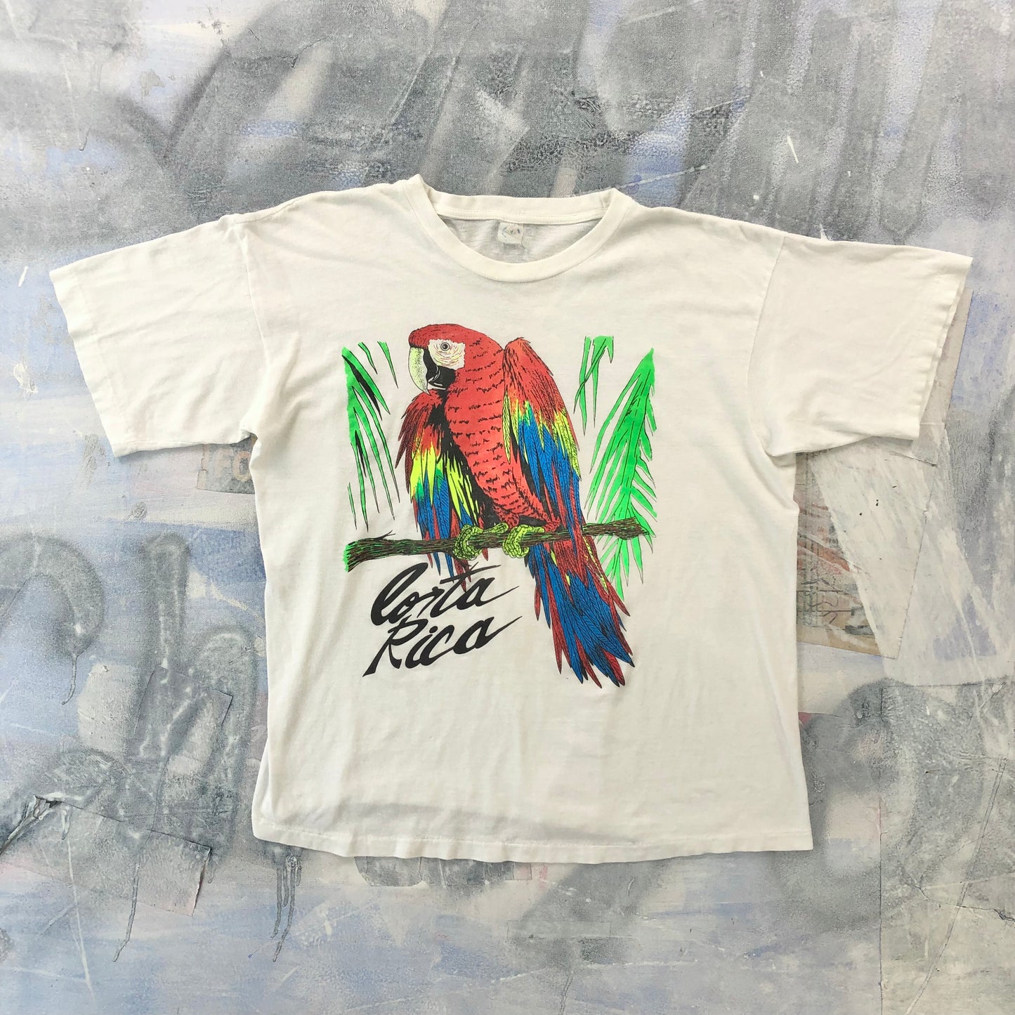Vintage Costa Rica Macaw Parrot T Shirt L