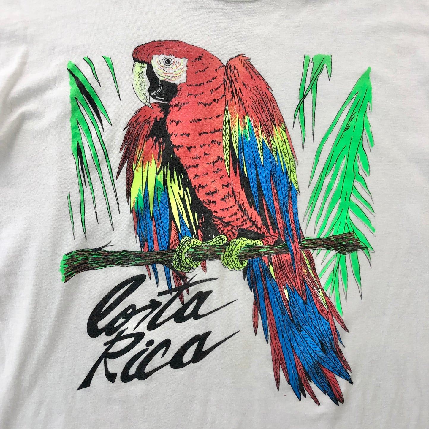 Vintage Costa Rica Macaw Parrot T Shirt L