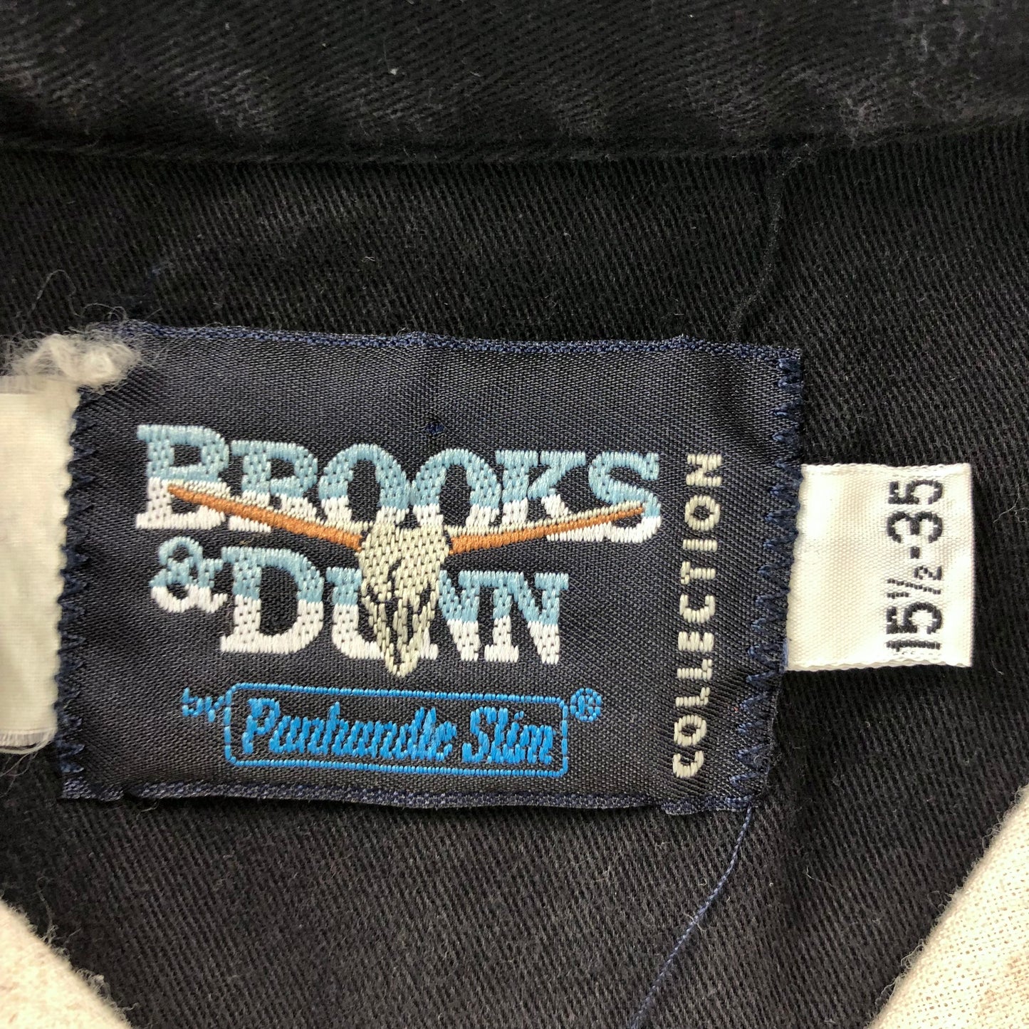 Vintage Brooks & Dunn Western Two Tone Band Collar Shirt L
