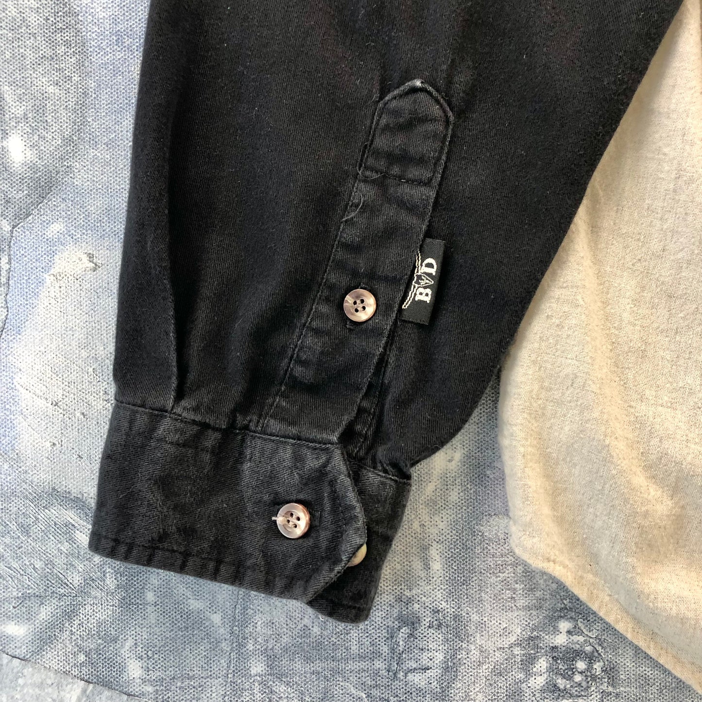 Vintage Brooks & Dunn Western Two Tone Band Collar Shirt L