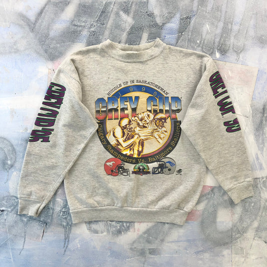 Vintage USA 1995 CFL Grey Cup Calgary Stampeders Vs Baltimore Stallions Crewneck Sweatshirt XL