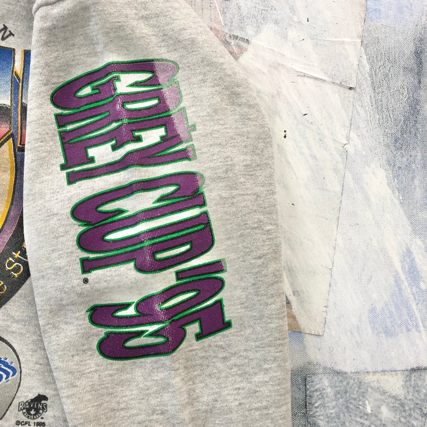 Vintage USA 1995 CFL Grey Cup Calgary Stampeders Vs Baltimore Stallions Crewneck Sweatshirt XL