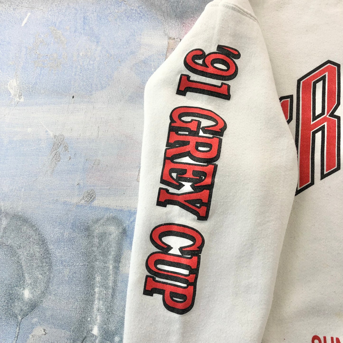 Vintage 1991 Grey Cup CFL Calgary Stampeders Vs Toronto Argonauts Crewneck Sweatshirt XL