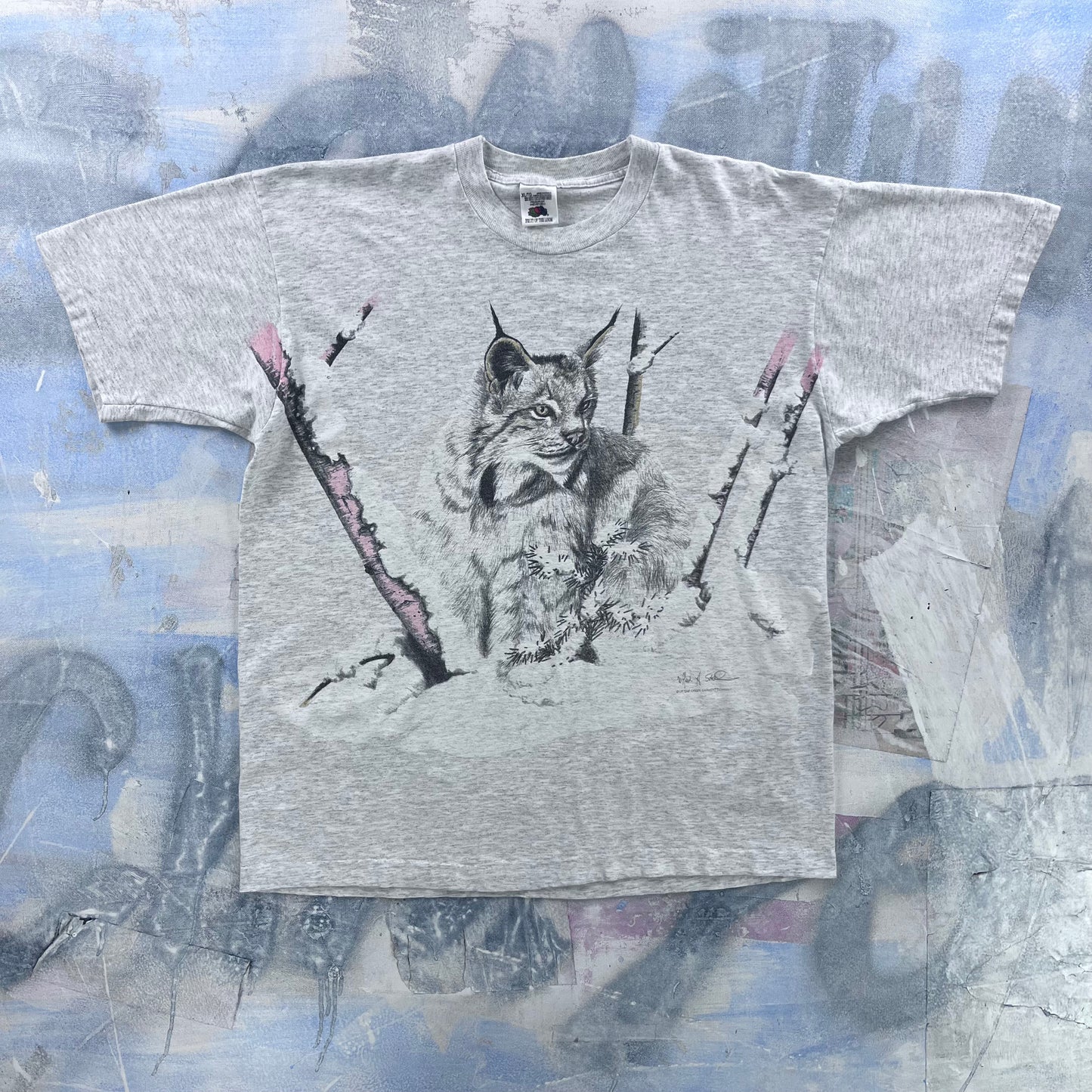 Vintage Linx Artwork Nature T Shirt XL