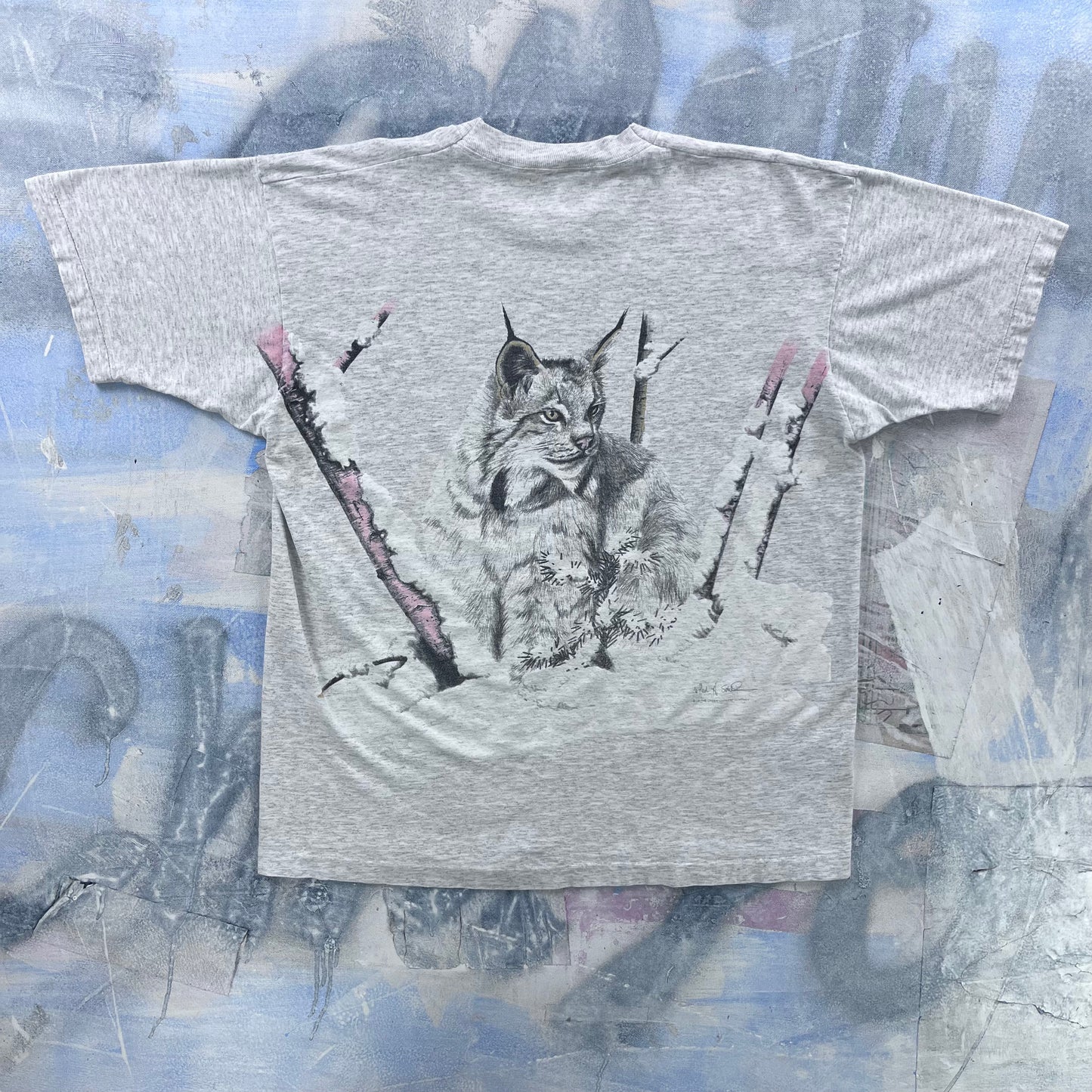 Vintage Linx Artwork Nature T Shirt XL