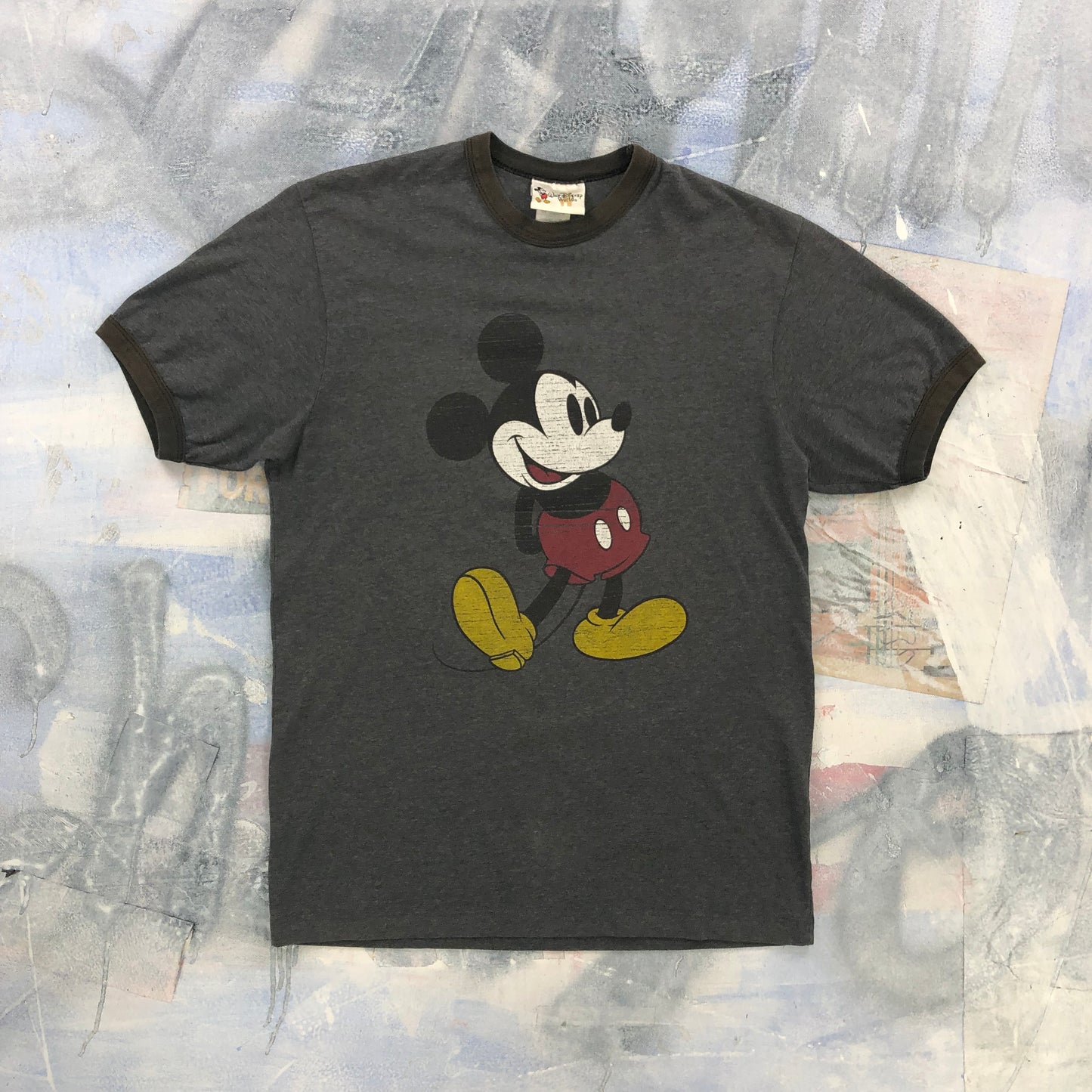 Walt Disney World Mickey Mouse Ringer T Shirt S