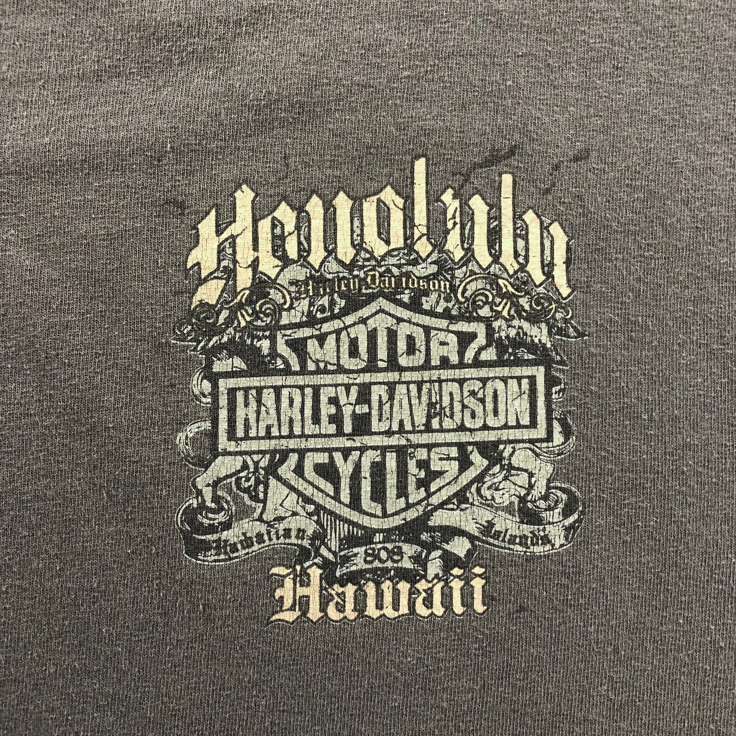 Vintage USA Harley Davidson Motorcycles Honolulu Hawaii T Shirt L
