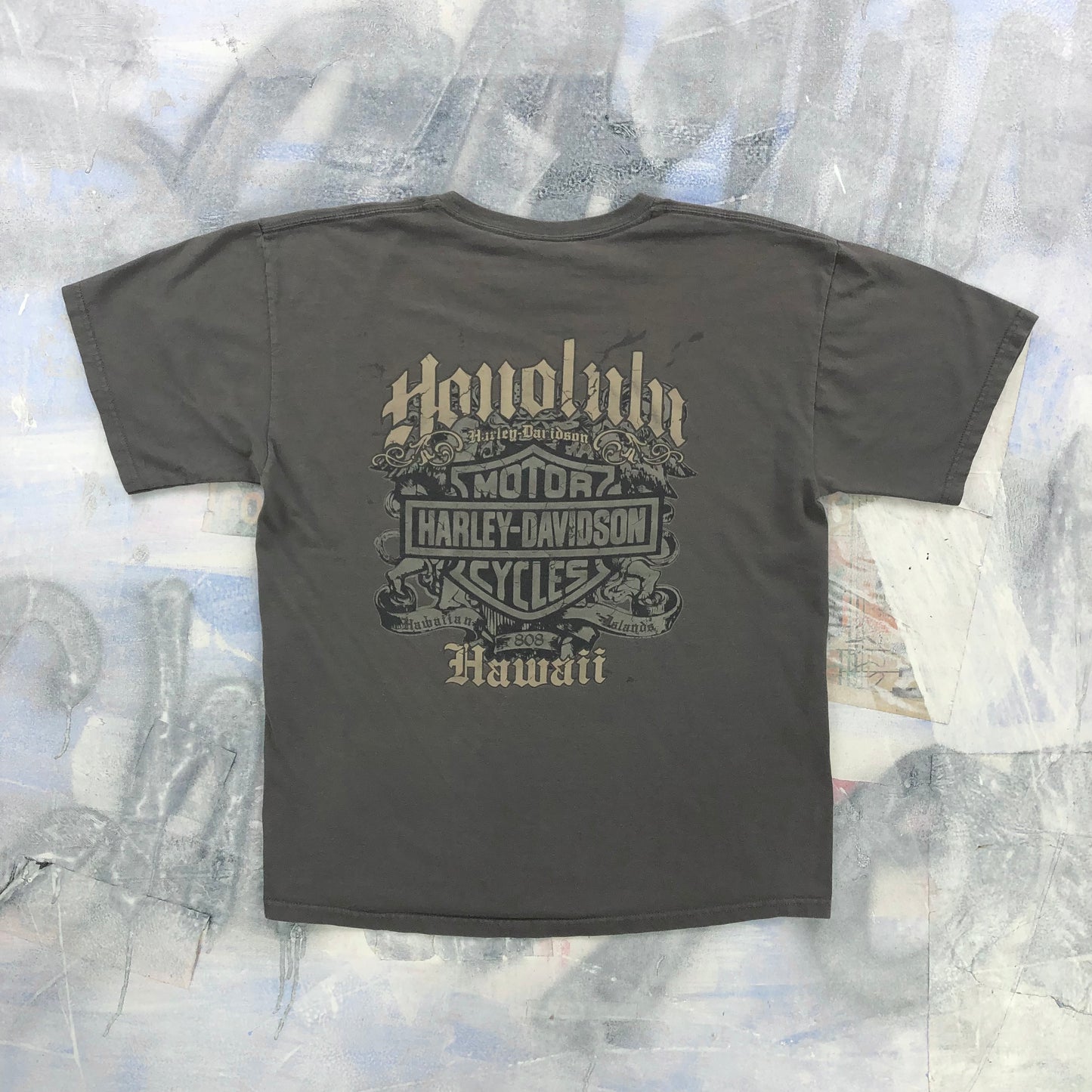 Vintage USA Harley Davidson Motorcycles Honolulu Hawaii T Shirt L