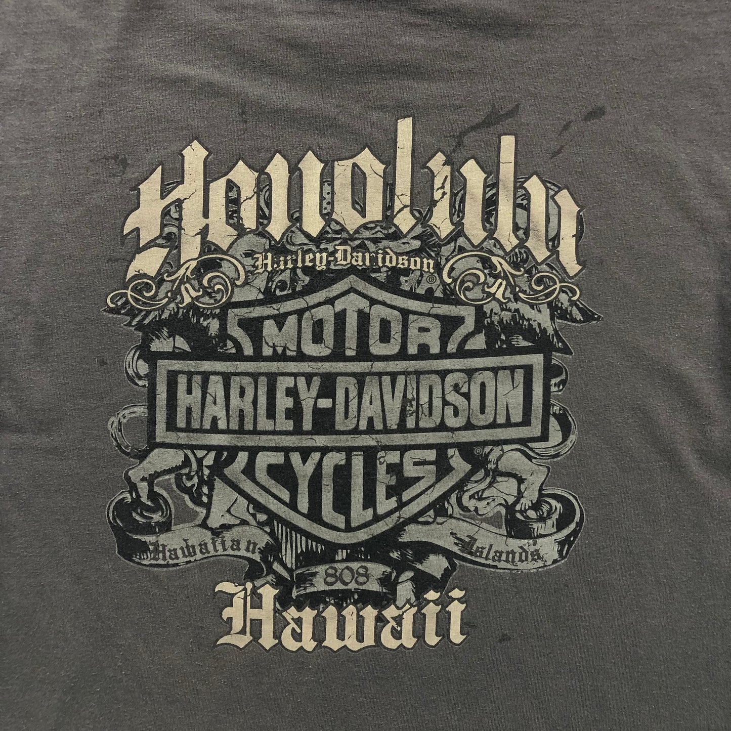 Vintage USA Harley Davidson Motorcycles Honolulu Hawaii T Shirt L