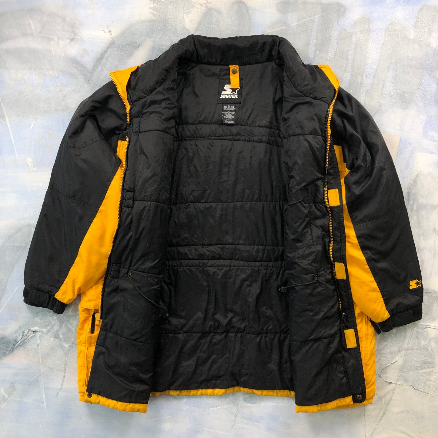 Vintage Starter Puffer Utility Zip Jacket XL