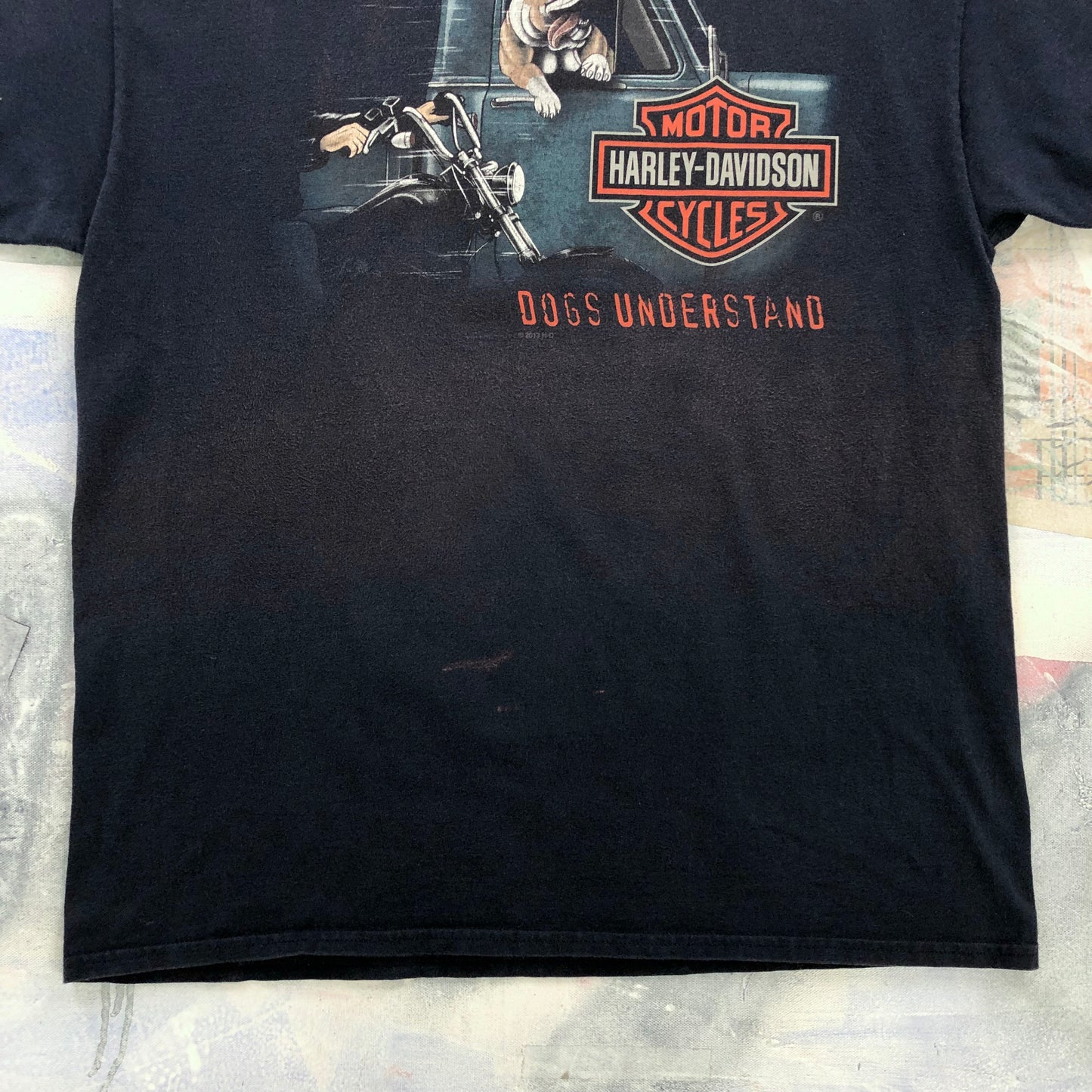 Harley Davidson Motorcycles Dogs Understand Dothan Alabama T Shirt L