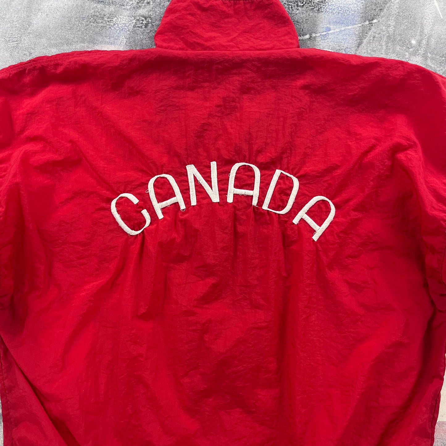 Vintage 90s Puma Team Canada Lined Windbreaker Zip Jacket M