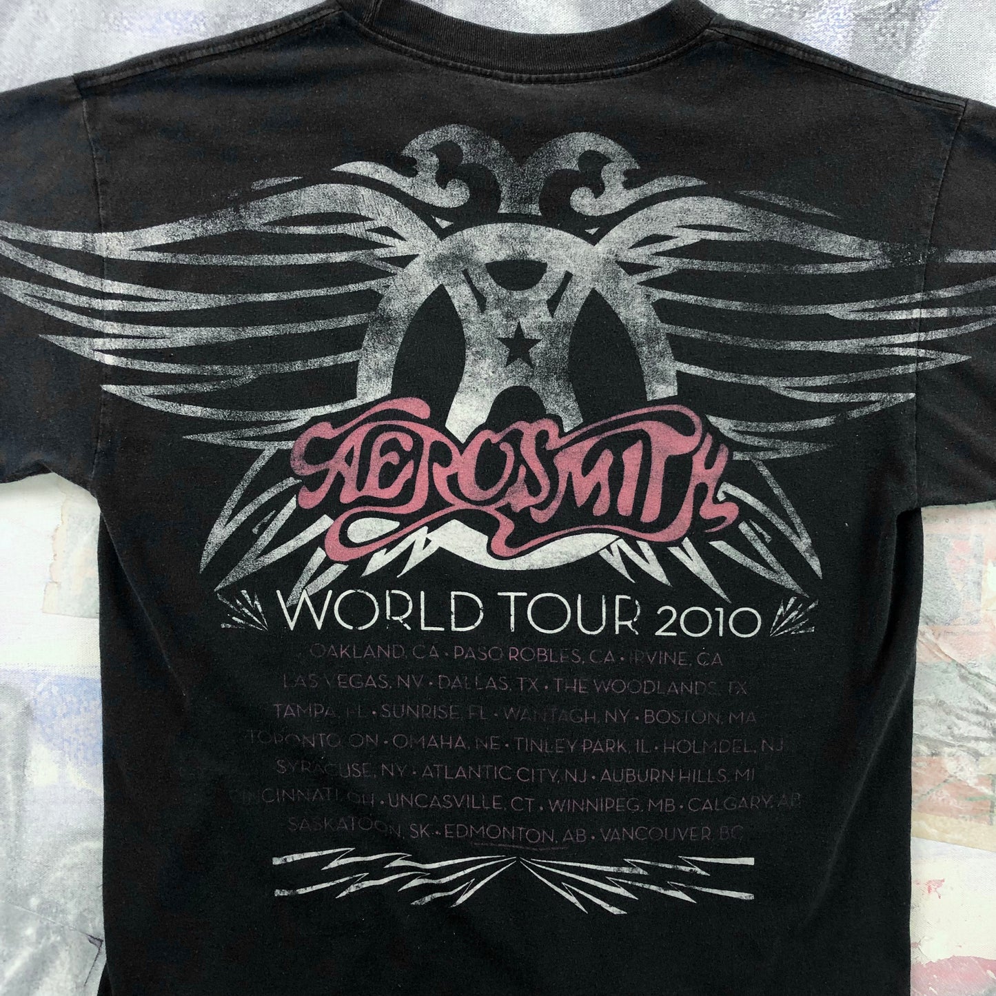 Vintage Aerosmith 2010 World Tour T Shirt L