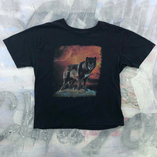 Vintage Black Wolf Nature Souvenir T Shirt XL
