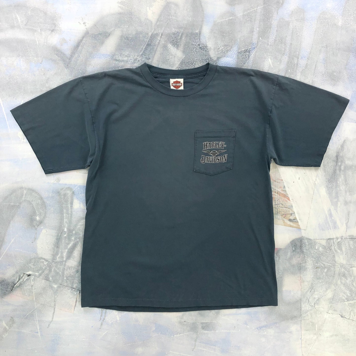 Vintage USA Harley Davidson Motorcycles Los Cabos Cabo San Lucas Chest Pocket T Shirt XL