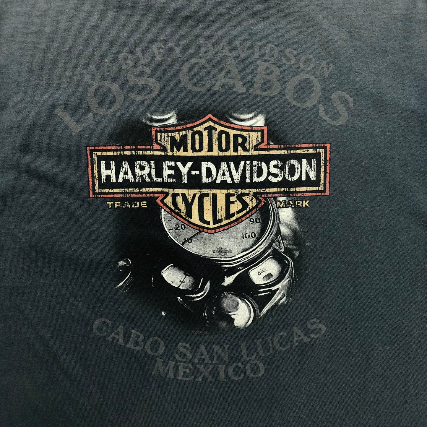 Vintage USA Harley Davidson Motorcycles Los Cabos Cabo San Lucas Chest Pocket T Shirt XL