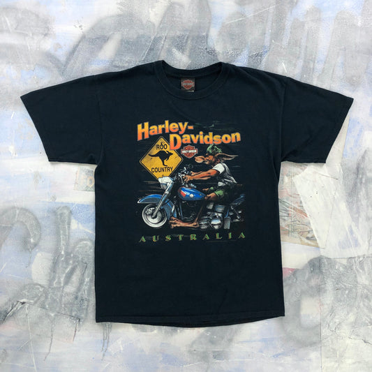 Vintage 90s Harley Davidson Motorcycles Australia Kangaroo T Shirt L
