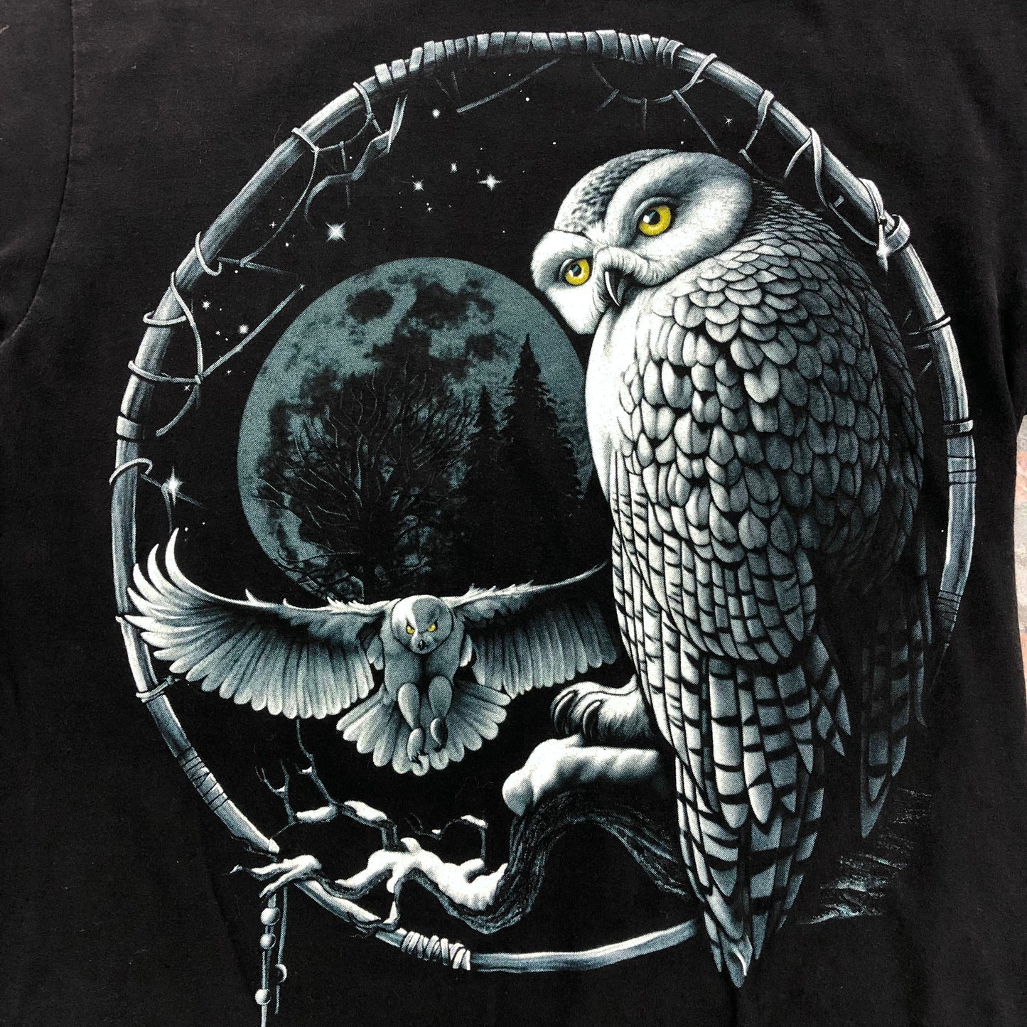 Vintage Owl Dreamcatcher Rock Eagle T Shirt L