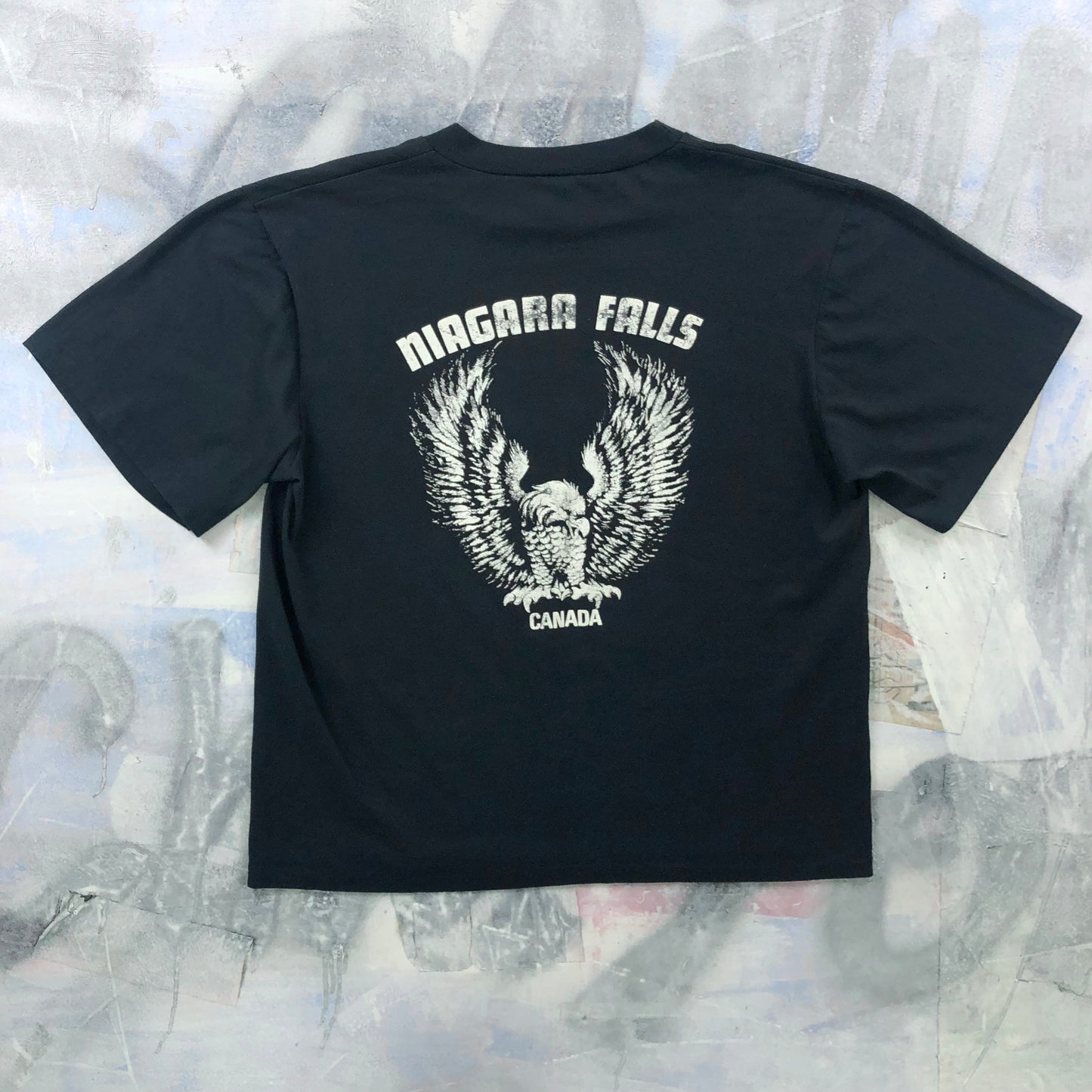 Vintage 90s Harley Davidson Eagle Niagara Falls Single Stitch T Shirt XL