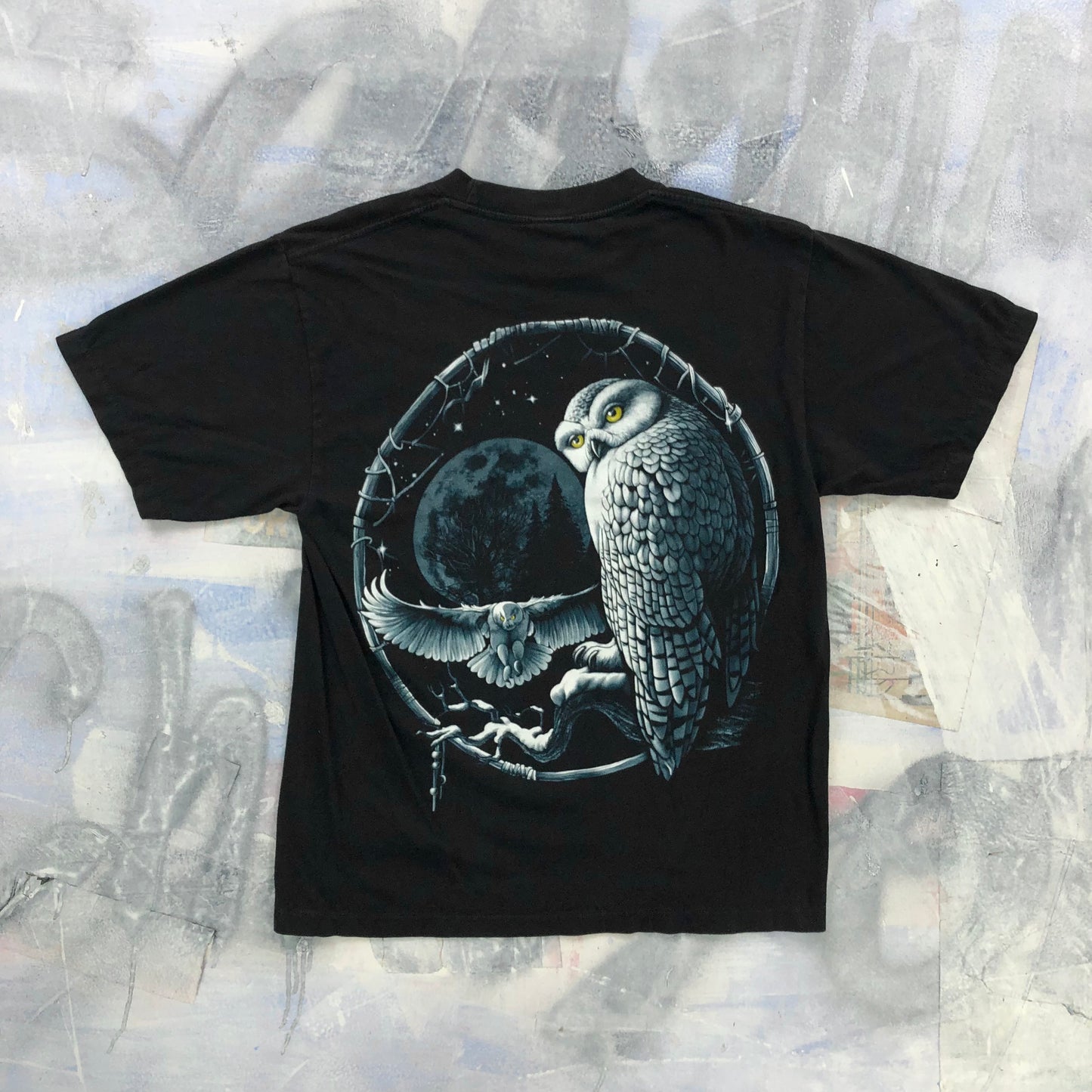 Vintage Owl Dreamcatcher Rock Eagle T Shirt L