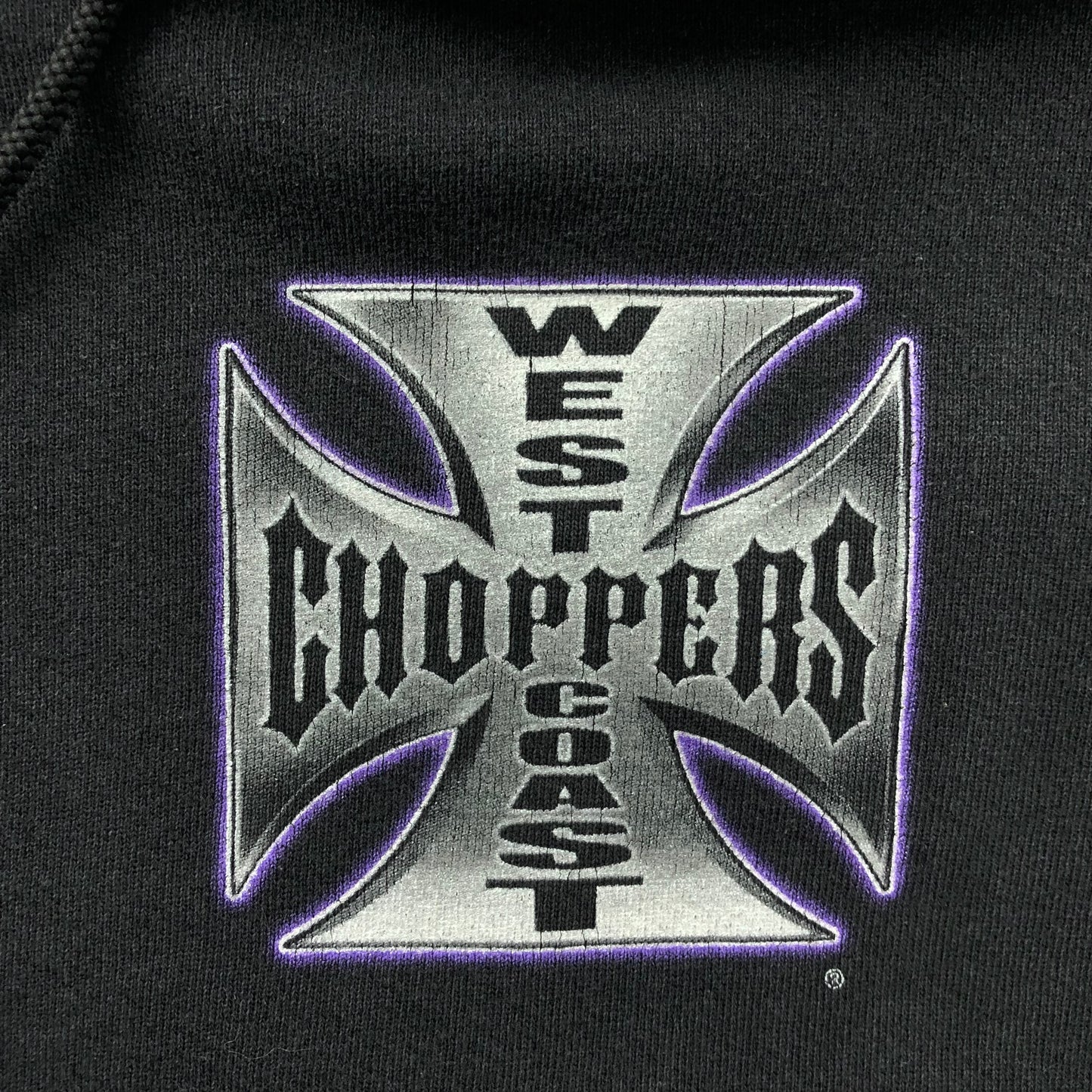 Vintage West Coast Choppers Long Beach California Choppers For Life Hoodie Sweatshirt L
