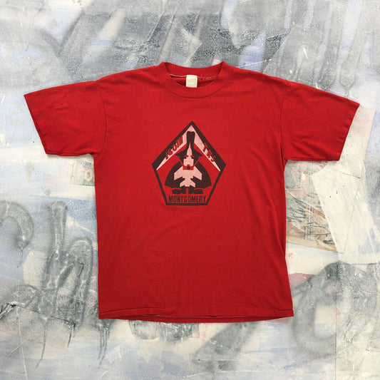 Vintage USA 70s Montgomery 160th Tactical Recon Squadron Americas National Guard Single Stitch T Shirt L